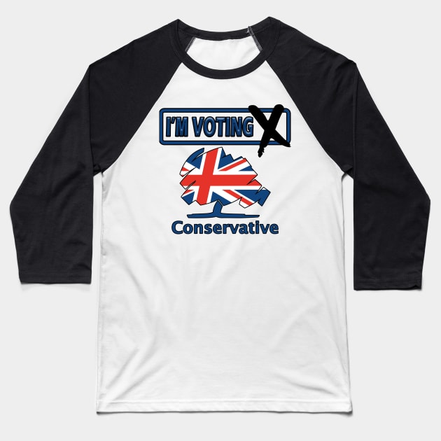 I'm Voting Conservative Baseball T-Shirt by Perfect Sense